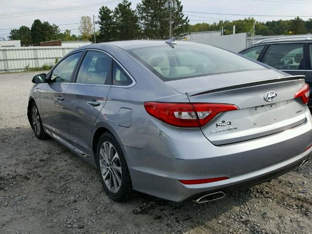 5NPE34AF4FH030122 - 2015 HYUNDAI SONATA GRAY photo 3