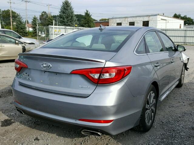 5NPE34AF4FH030122 - 2015 HYUNDAI SONATA GRAY photo 4