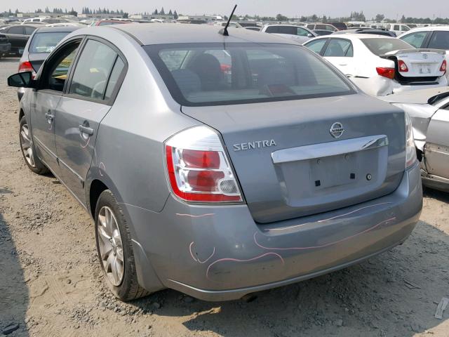 3N1AB6AP0AL647387 - 2010 NISSAN SENTRA GRAY photo 3