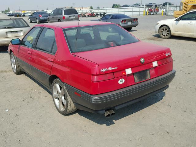 ZAREA33L9M6208185 - 1991 ALFA ROMEO 164 L RED photo 3