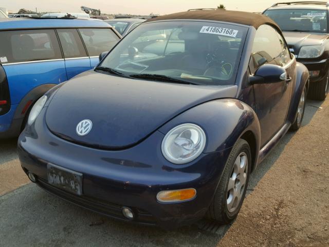 3VWDD21Y43M332060 - 2003 VOLKSWAGEN NEW BEETLE ლურჯი ფოტო 2