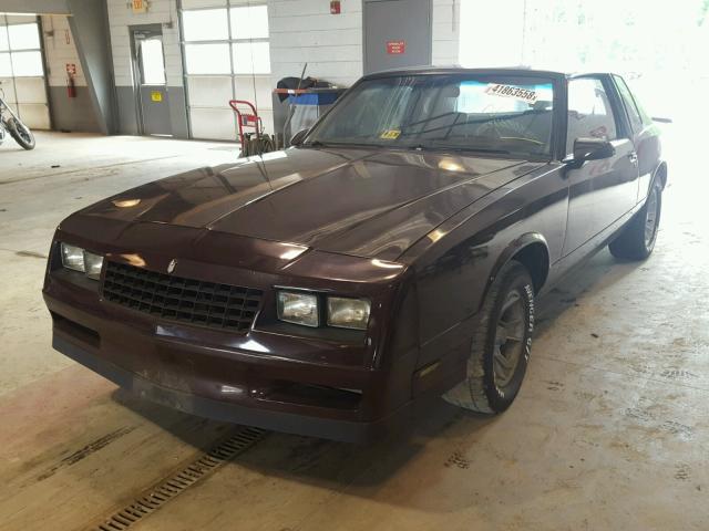 1G1GZ11G4HP104038 - 1987 CHEVROLET MONTE CARL 栗色 照片 2