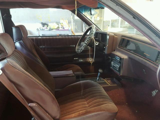 1G1GZ11G4HP104038 - 1987 CHEVROLET MONTE CARL 栗色 照片 5