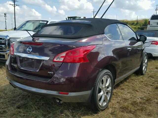 JN8AZ1FY8EW301573 - 2014 NISSAN MURANO CRO BURGUNDY photo 4