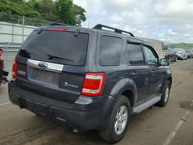 1FMCU49379KC15717 - 2009 FORD ESCAPE HYB GRAY photo 4