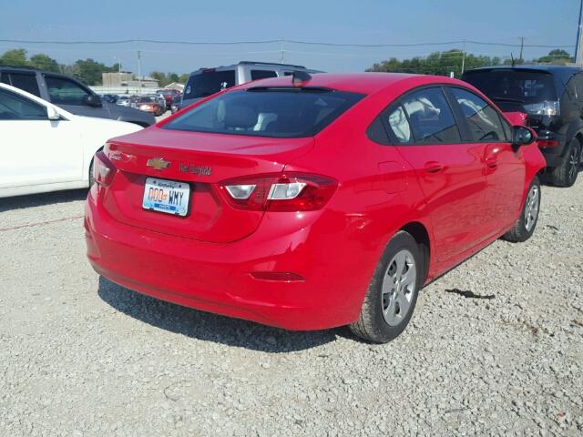 1G1BC5SM2H7154606 - 2017 CHEVROLET CRUZE LS RED photo 4