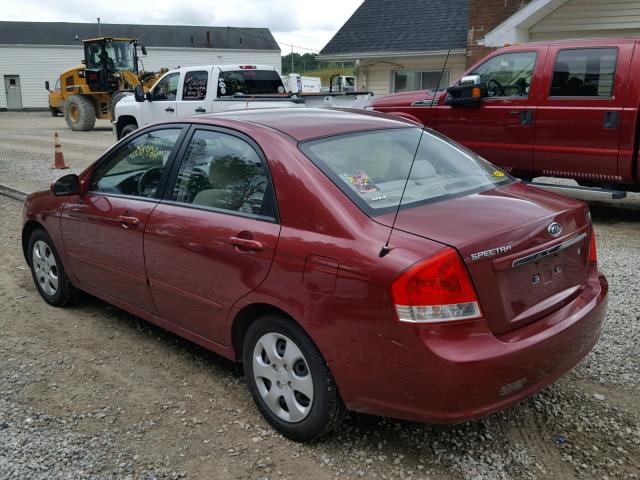 KNAFE121275442800 - 2007 KIA SPECTRA EX RED photo 3