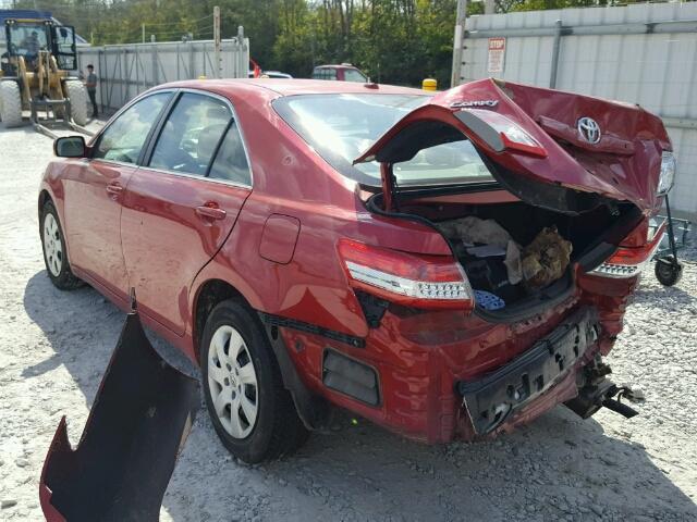 4T4BF3EK5BR113104 - 2011 TOYOTA CAMRY BASE RED photo 3