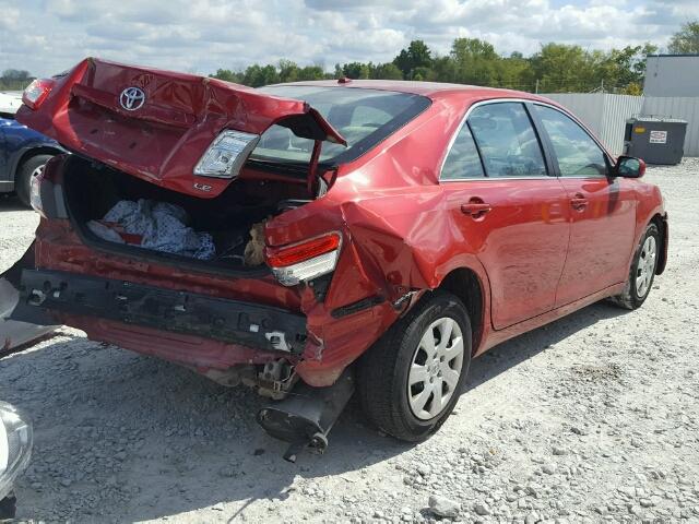 4T4BF3EK5BR113104 - 2011 TOYOTA CAMRY BASE RED photo 4