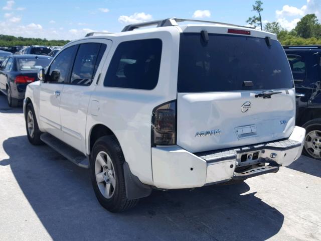 5N1AA08AX5N729918 - 2005 NISSAN ARMADA SE WHITE photo 3