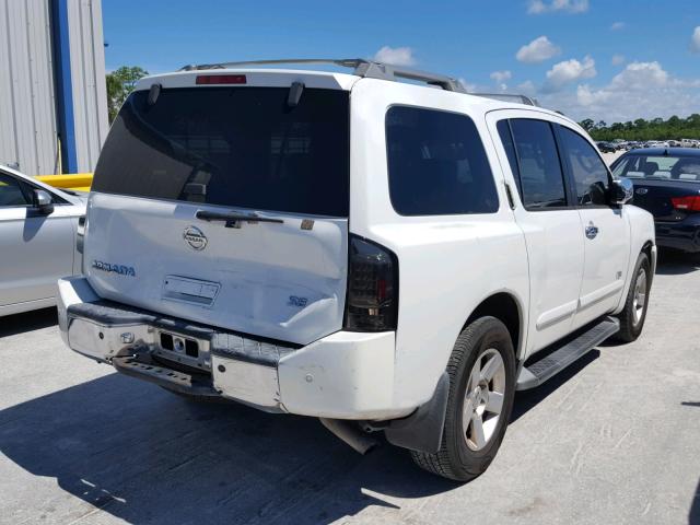 5N1AA08AX5N729918 - 2005 NISSAN ARMADA SE WHITE photo 4