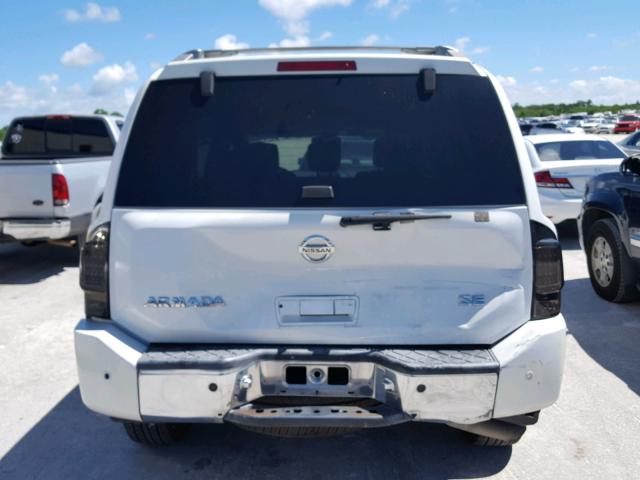 5N1AA08AX5N729918 - 2005 NISSAN ARMADA SE WHITE photo 9