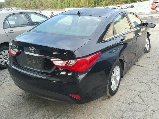 5NPEB4AC3EH885210 - 2014 HYUNDAI SONATA GLS BLACK photo 4