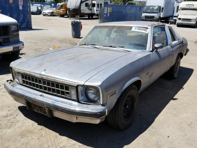 1Y27Q6L130841 - 1976 CHEVROLET NOVA BLUE photo 2