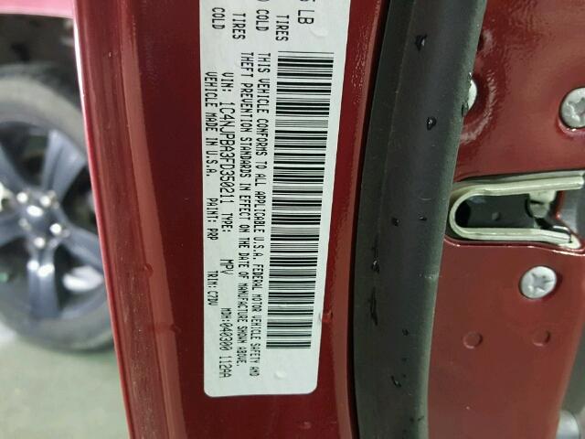 1C4NJPBA3FD350211 - 2015 JEEP PATRIOT SP RED photo 10