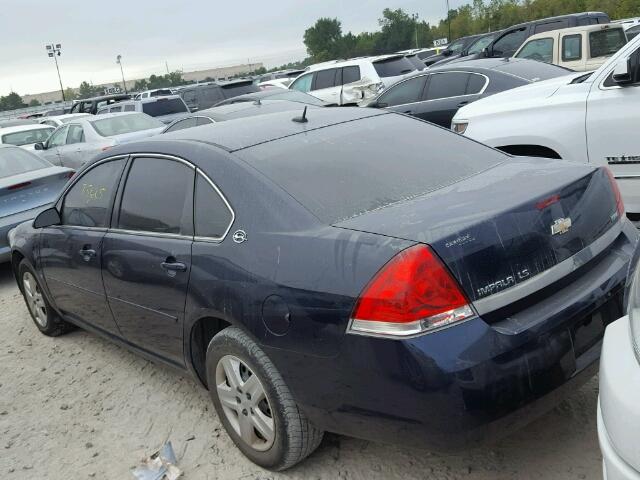 2G1WB58KX79337047 - 2007 CHEVROLET IMPALA LS BLUE photo 3