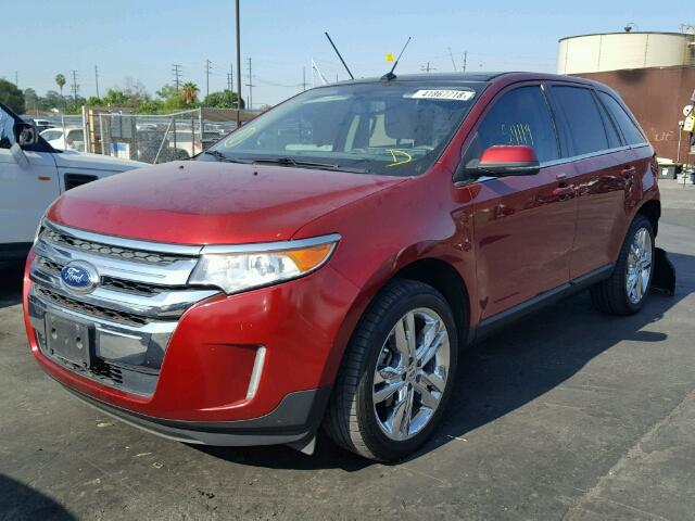 2FMDK3KC9DBB26281 - 2013 FORD EDGE LIMIT RED photo 2