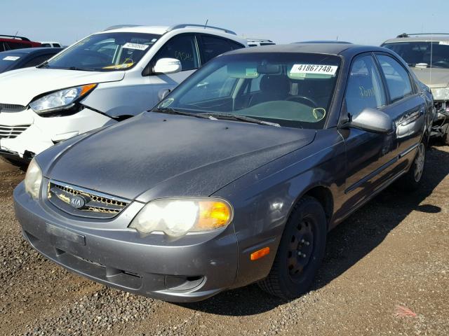 KNAFB161635111473 - 2003 KIA SPECTRA GS GRAY photo 2