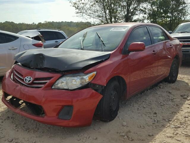 2T1BU4EE6DC964994 - 2013 TOYOTA COROLLA BA RED photo 2