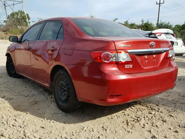 2T1BU4EE6DC964994 - 2013 TOYOTA COROLLA BA RED photo 3