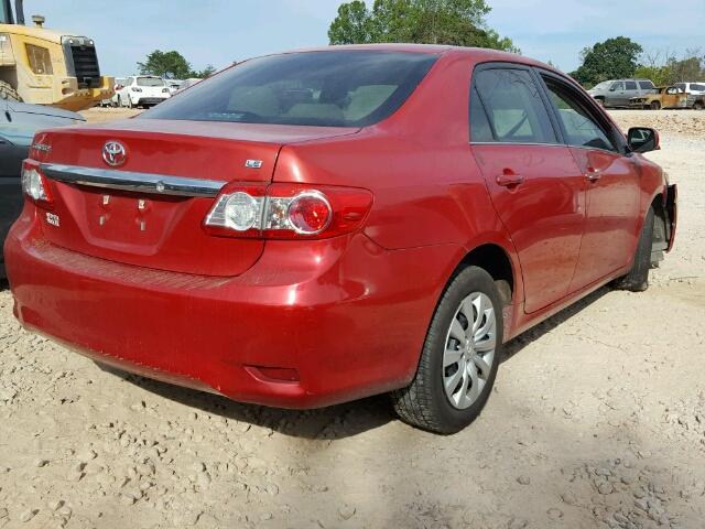 2T1BU4EE6DC964994 - 2013 TOYOTA COROLLA BA RED photo 4