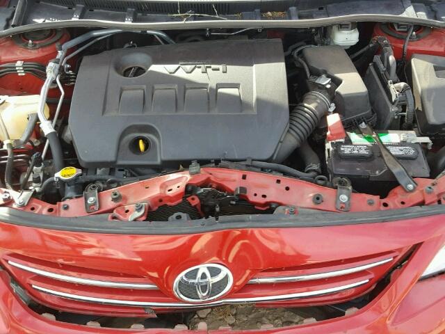 2T1BU4EE6DC964994 - 2013 TOYOTA COROLLA BA RED photo 7