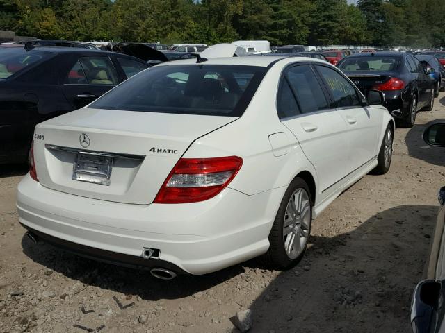 WDDGF81X18F107810 - 2008 MERCEDES-BENZ C 300 4MAT WHITE photo 4