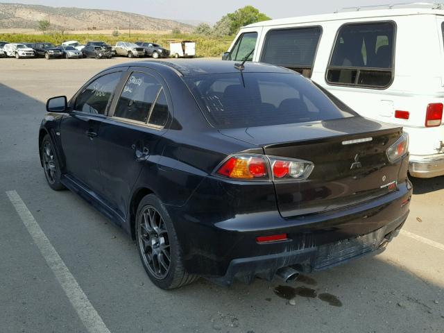 JA32W5FV7BU032719 - 2011 MITSUBISHI LANCER EVO BLACK photo 3