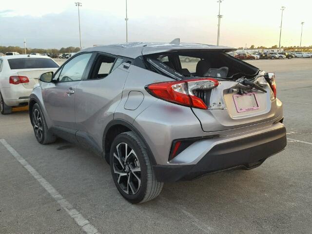 NMTKHMBX3JR005581 - 2018 TOYOTA C-HR XLE SILVER photo 3