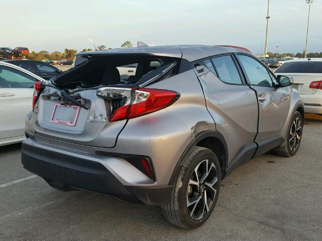 NMTKHMBX3JR005581 - 2018 TOYOTA C-HR XLE SILVER photo 4