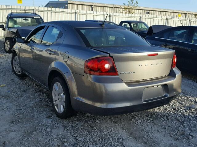 1C3CDZAB6CN242793 - 2012 DODGE AVENGER SE GRAY photo 3