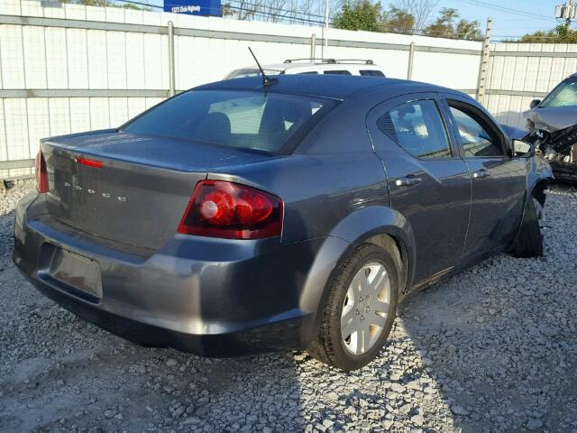 1C3CDZAB6CN242793 - 2012 DODGE AVENGER SE GRAY photo 4