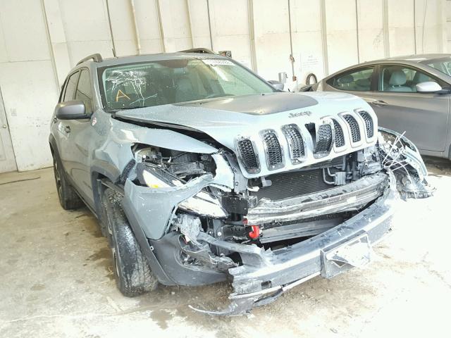 1C4PJMBS2EW159172 - 2014 JEEP CHEROKEE T GRAY photo 1