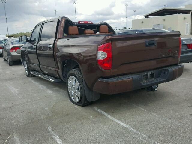 5TFGY5F15EX162886 - 2014 TOYOTA TUNDRA CRE BROWN photo 3