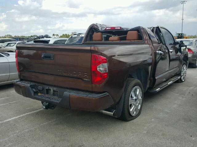 5TFGY5F15EX162886 - 2014 TOYOTA TUNDRA CRE BROWN photo 4