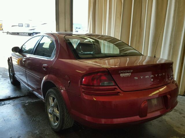 1B3EL56R54N276491 - 2004 DODGE STRATUS RED photo 3