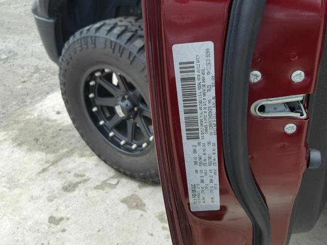 1C6RR7ST2HS594370 - 2017 RAM 1500 ST BURGUNDY photo 10