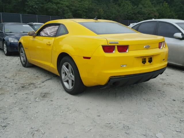 2G1FB1EV3A9156354 - 2010 CHEVROLET CAMARO LT YELLOW photo 3