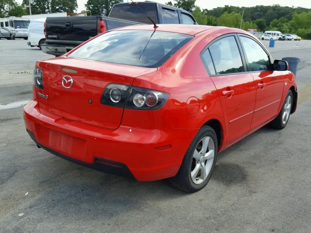 JM1BK12F971754559 - 2007 MAZDA 3 I RED photo 4