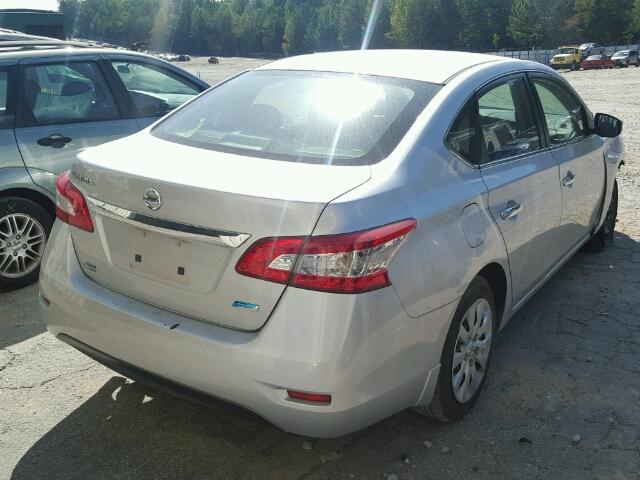 3N1AB7AP7EY277957 - 2014 NISSAN SENTRA SILVER photo 4