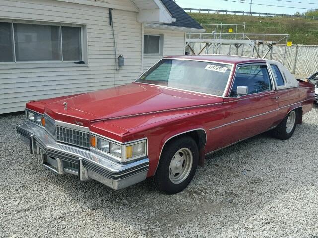 6D47S80188826 - 1978 CADILLAC DEVILLE RED photo 2