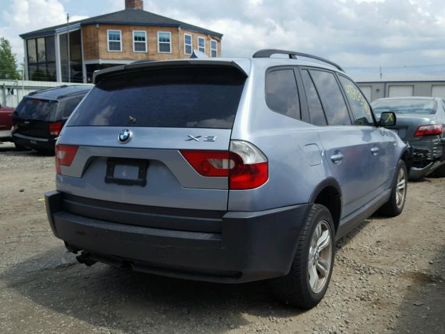 WBXPA73484WB28711 - 2004 BMW X3 2.5I BLUE photo 4