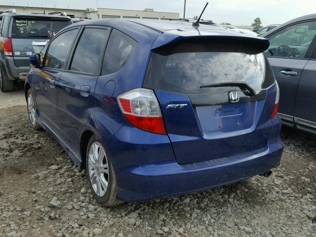 JHMGE88479S009901 - 2009 HONDA FIT SPORT BLUE photo 3