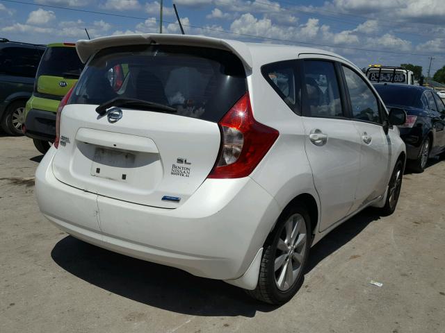 3N1CE2CP2EL423808 - 2014 NISSAN VERSA NOTE WHITE photo 4