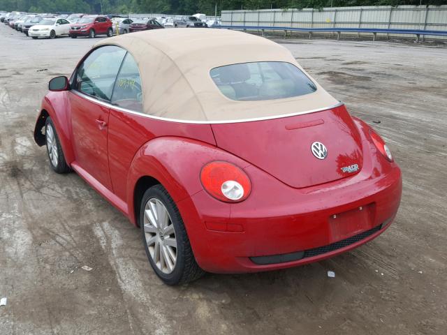 3VWRG3AL6AM005549 - 2010 VOLKSWAGEN NEW BEETLE RED photo 3