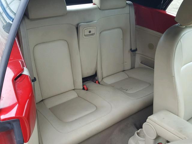 3VWRG3AL6AM005549 - 2010 VOLKSWAGEN NEW BEETLE RED photo 6