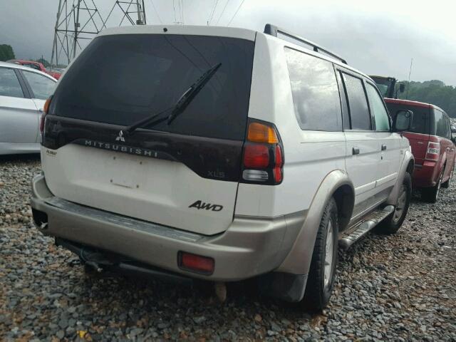 JA4MT31R22J044323 - 2002 MITSUBISHI MONTERO SP WHITE photo 4