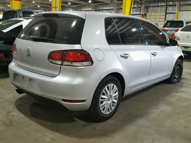 WVWDB7AJ9DW135587 - 2013 VOLKSWAGEN GOLF SILVER photo 4