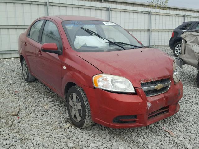 KL1TD56677B147626 - 2007 CHEVROLET AVEO BASE RED photo 1