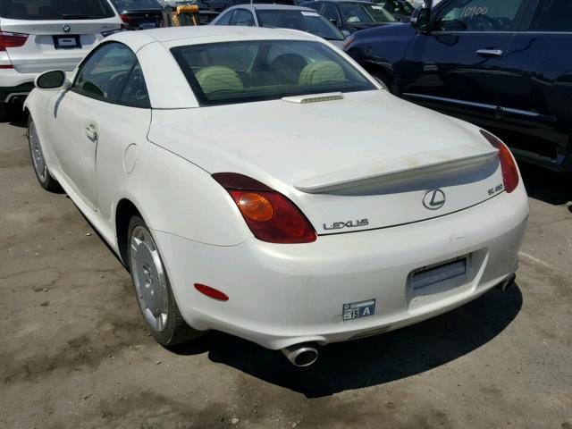 JTHFN48Y420004454 - 2002 LEXUS SC 430 WHITE photo 3